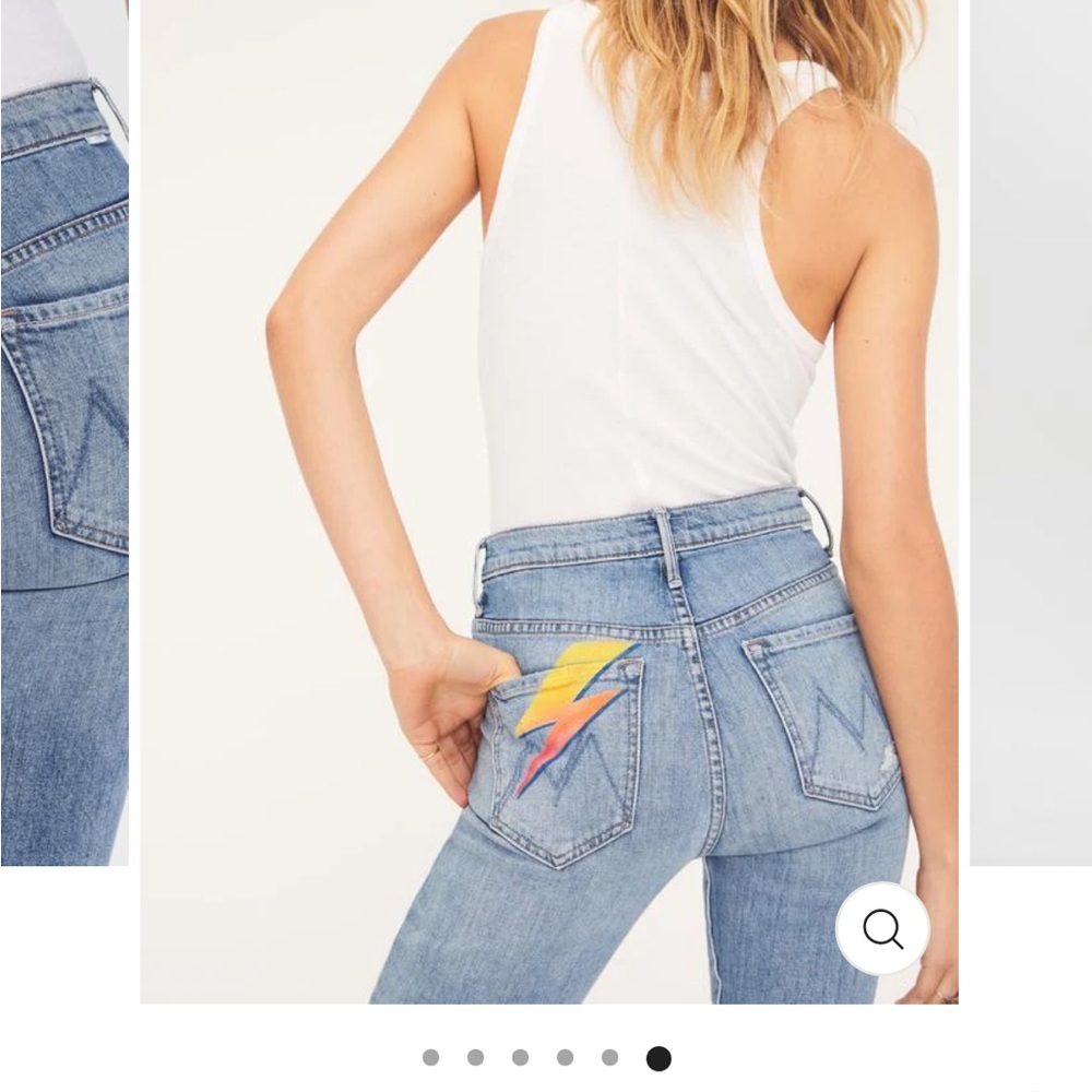 MOTHER  “The stunner ankle step fray” jeans sz 25